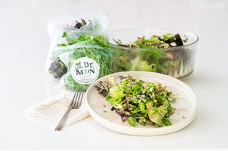 Seasonal Salad with Sunflower Seeds & Preserved Lemon Tahini