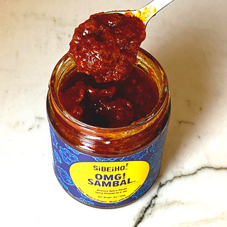 OMG! Sambal with a spoon scooping paste